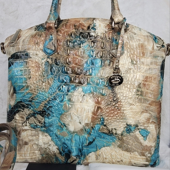 NWT BRAHMIN DESIGNER PURSE BAG HANDBAG Melbourne Rare Design Italian Leather - Picture 2 of 12